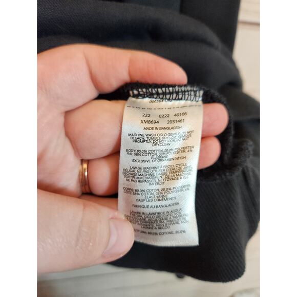 Columbia Men's Black Solid Crew Neck Long Sleeve Pullover Sweatshirt Size Medium - Picture 4 of 6